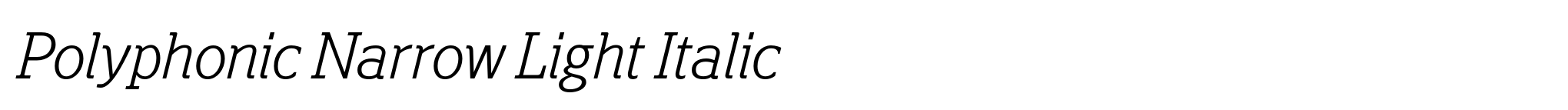Polyphonic Narrow Light Italic image